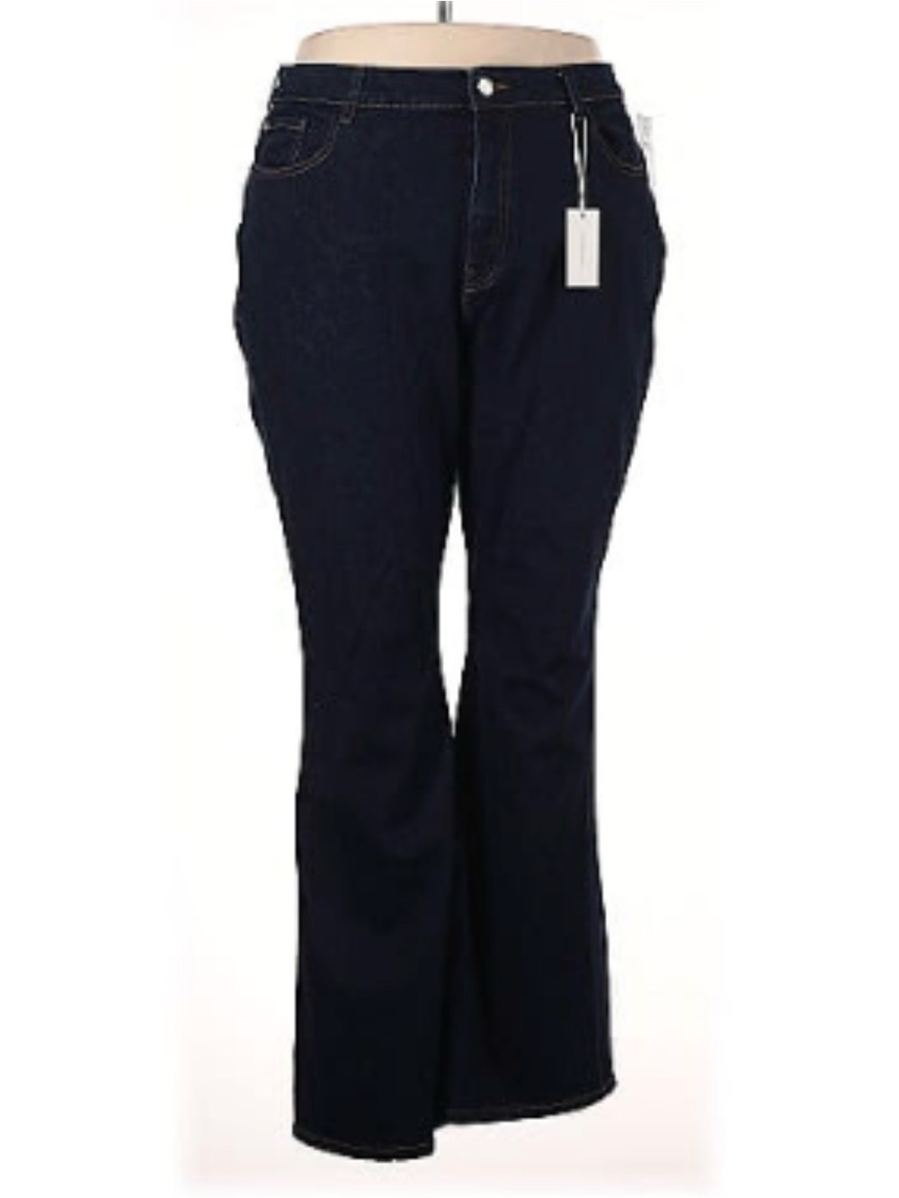 Warp + Weft Dark Indigo Wide Leg Jeans